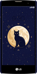 3D пластиковый глянцевый чехол Cute Cat Celestial/Witchy для LG G4c H522y - 6787c-389 изображение 