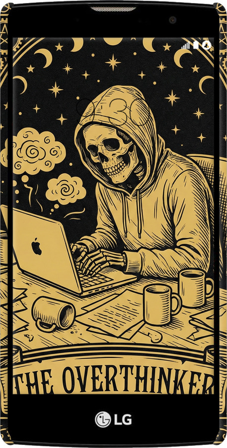 3D пластиковый глянцевый чехол The Overthinker для LG G4c H522y - 6774c-389 изображение 