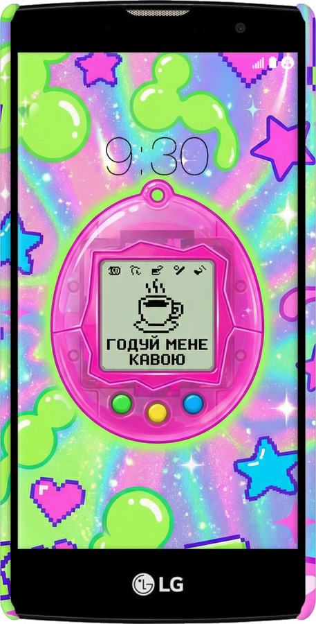 3D пластиковый глянцевый чехол Y2K Aesthetic Retro Pet: Годуй мене кавою для LG G4c H522y - 6784c-389 изображение 