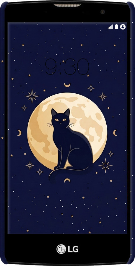 3D пластиковый глянцевый чехол Cute Cat Celestial/Witchy для LG G4c H522y - 6787c-389 изображение 