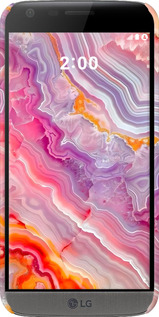 3D пластиковый матовый чехол Мрамор 2 для LG G5 H860 - 6307m-348 изображение 