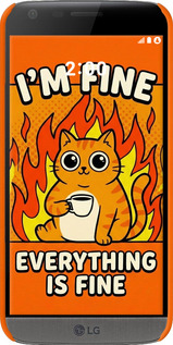 3D пластиковий матовий чехол Funny Cat для LG G5 H860 - 6786m-348 изображение 