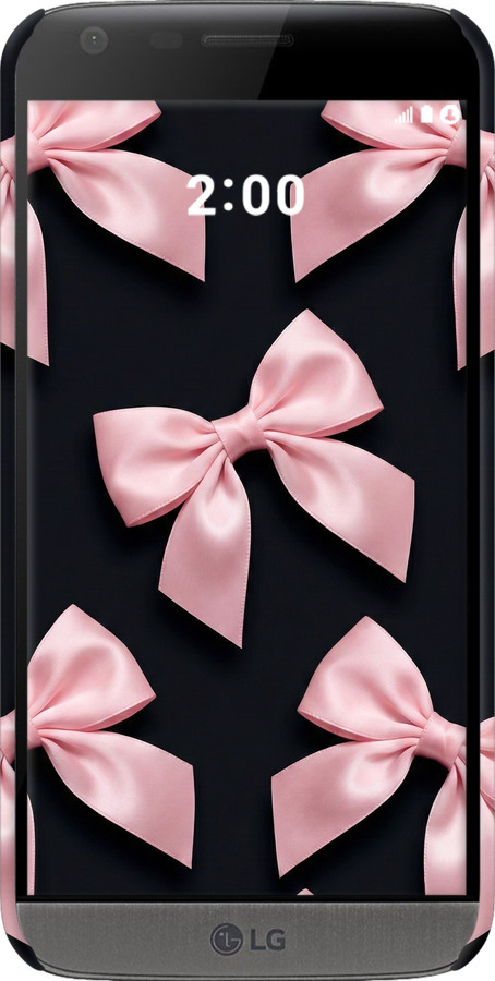 3D пластиковый матовый чехол Coquette Ribbons Dark Coquette для LG G5 H860 - 6767m-348 изображение 