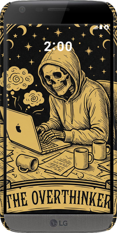 3D пластиковий матовий чехол The Overthinker для LG G5 H860 - 6774m-348 изображение 