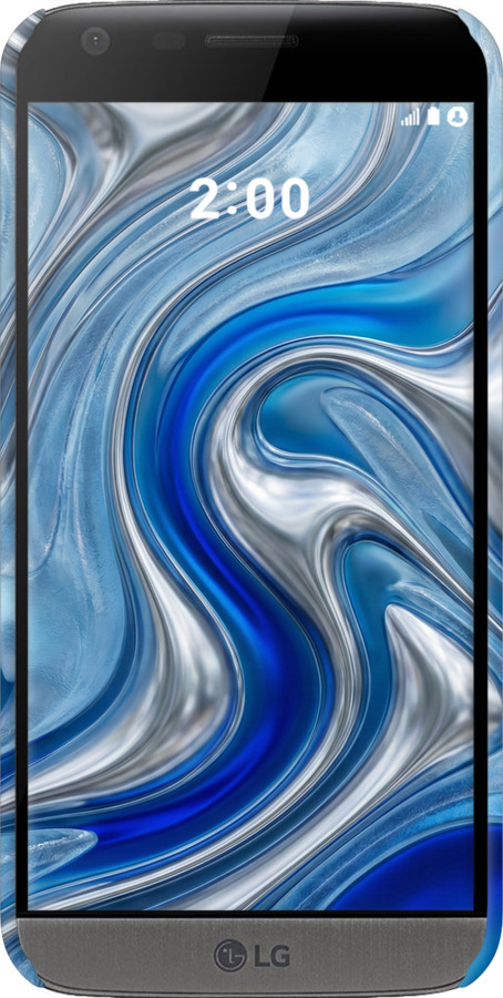 3D пластиковый матовый чехол Liquid Chrome для LG G5 H860 - 6781m-348 изображение 