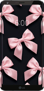 3D пластиковий матовий чехол Coquette Ribbons Dark Coquette для LG G6 - 6767m-836 изображение 