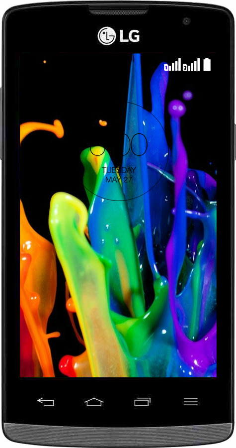 Силиконовый чехол брызги краски для LG Joy H220 - 3957u-376 изображение 