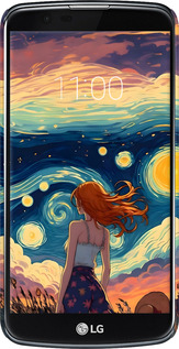 3D пластиковый матовый чехол Девушка Арт для LG K10 / K410 - 6325m-349 изображение 