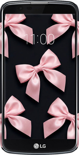 3D пластиковий матовий чехол Coquette Ribbons Dark Coquette для LG K10 / K410 - 6767m-349 изображение 