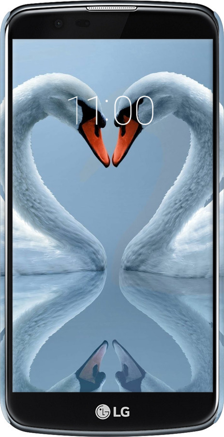 3D пластиковий матовий чехол Лебеді для LG K10 / K410 - 6007m-349 изображение 