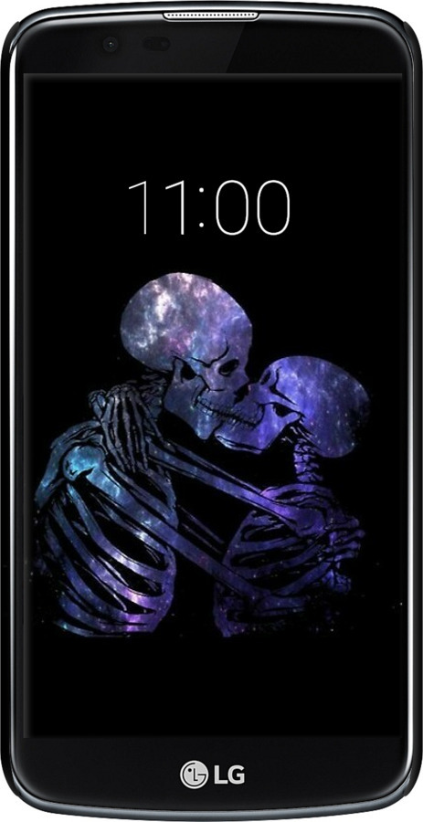 3D пластиковый матовый чехол С изображением скелета для LG K10 / K410 - 6537m-349 изображение 