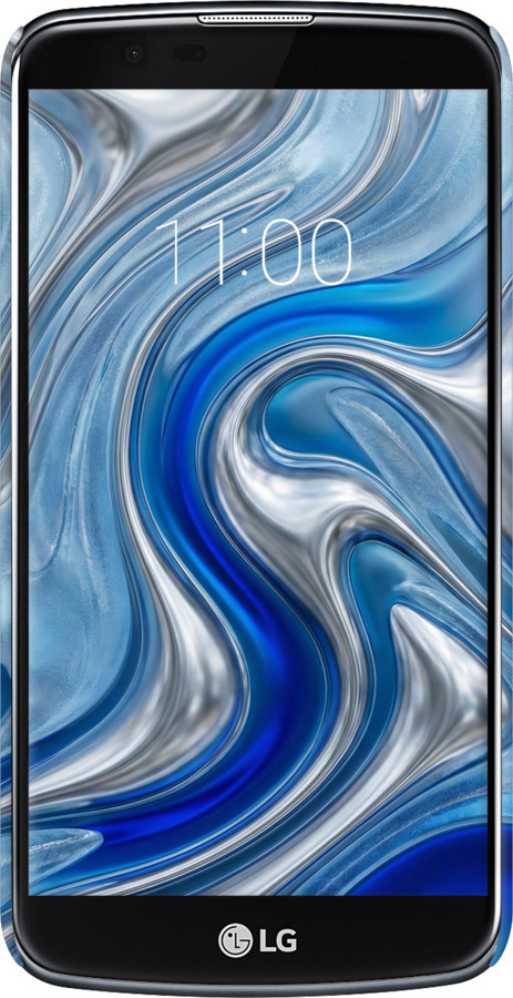3D пластиковый матовый чехол Liquid Chrome для LG K10 / K410 - 6781m-349 изображение 