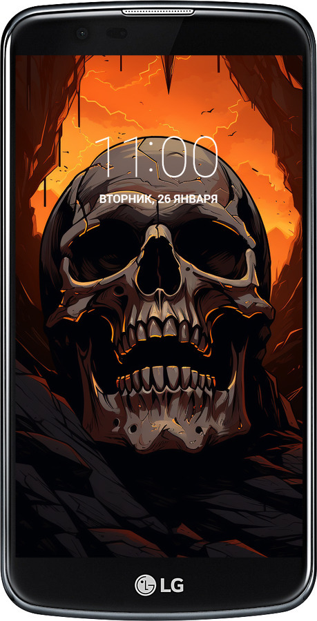 Силіконовий чехол Черв пещері для LG K10 / K410 - 5959u-349 изображение 
