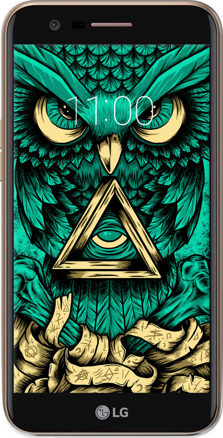 Силиконовый чехол Сова Арт-тату для LG K10 2018 - 3971u-1382 изображение 
