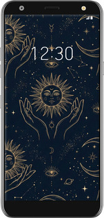 Силіконовий чехол Celestial Harmony: Sun & Moon Gold Mystic Pattern для LG K40 - 6778u-1681 изображение 