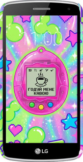 3D пластиковый глянцевый чехол Y2K Aesthetic Retro Pet: Годуй мене кавою для LG K5 X220 - 6784c-457 изображение 