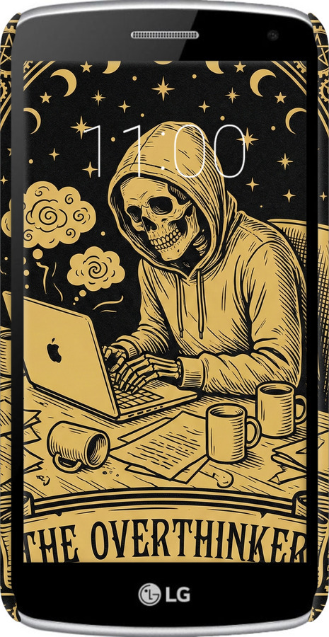 3D пластиковий глянцевий чехол The Overthinker для LG K5 X220 - 6774c-457 изображение 