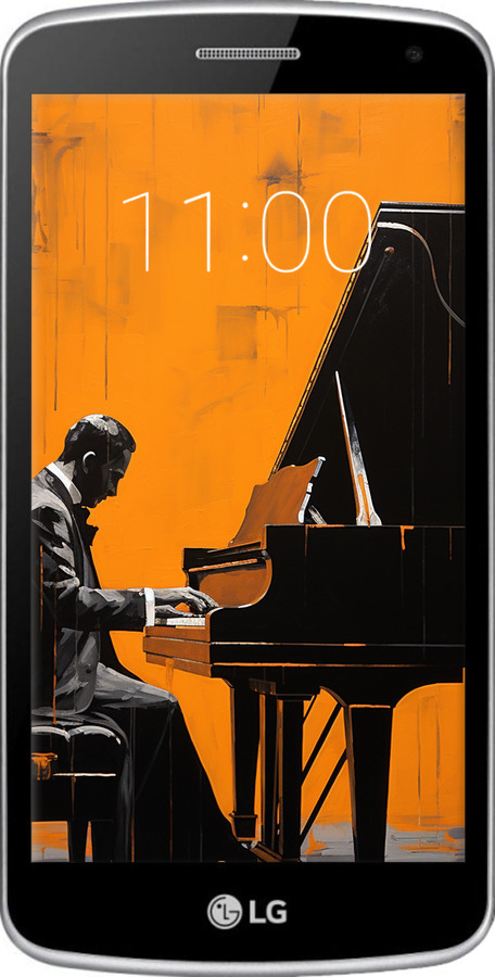 Силіконовий чехол Чохол для телефона Чоловік за Роялем для LG K5 X220 - 5938u-457 изображение 