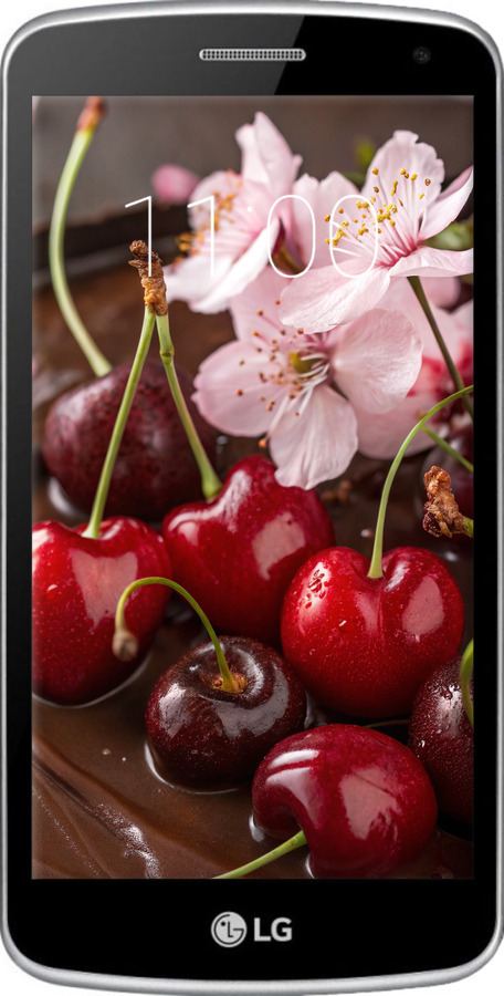 Силиконовый чехол Вишня в шоколаде для LG K5 X220 - 6698u-457 изображение 
