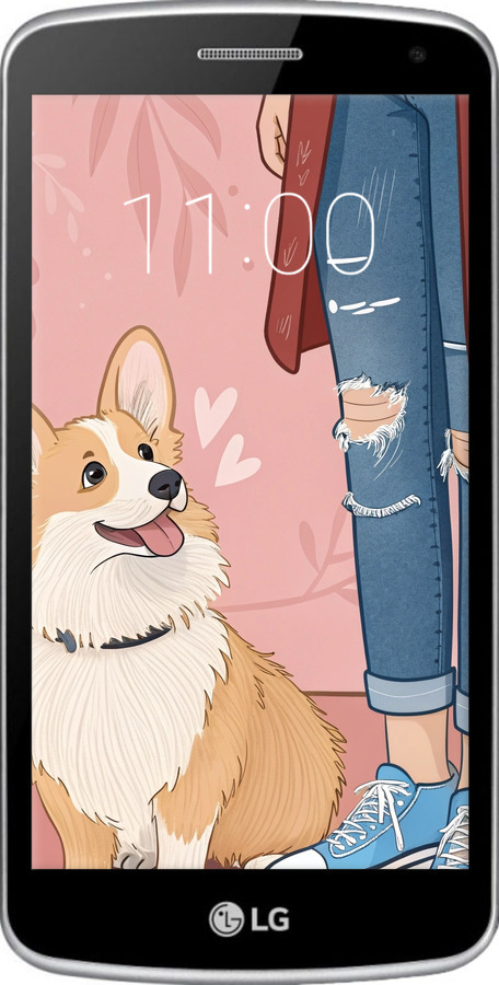 Силіконовий чехол Корги 3 для LG K5 X220 - 6707u-457 изображение 