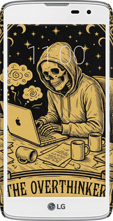 3D пластиковый глянцевый чехол The Overthinker для LG K8 K350E - 6774c-297 изображение 