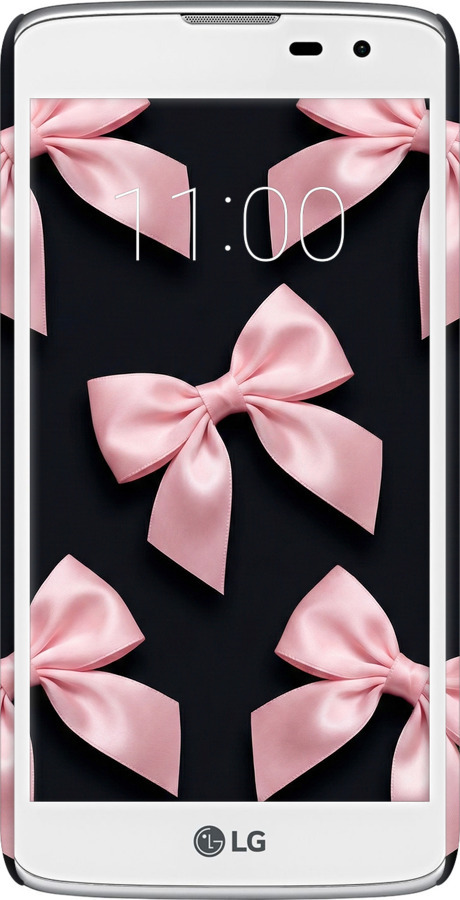 3D пластиковый матовый чехол Coquette Ribbons Dark Coquette для LG K8 K350E - 6767m-297 изображение 