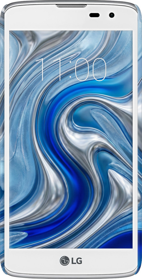 3D пластиковий матовий чехол Liquid Chrome для LG K8 K350E - 6781m-297 изображение 