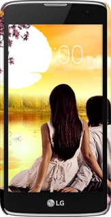 3D пластиковый матовый чехол Sunset для LG K7 - 6607m-451 изображение 