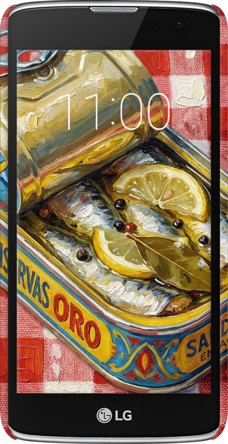 3D пластиковый матовый чехол Vintage Sardine Tin Phone для LG K7 - 6772m-451 изображение 