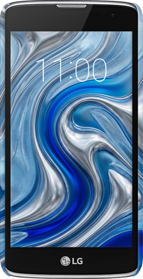 3D пластиковый матовый чехол Liquid Chrome для LG K7 - 6781m-451 изображение 