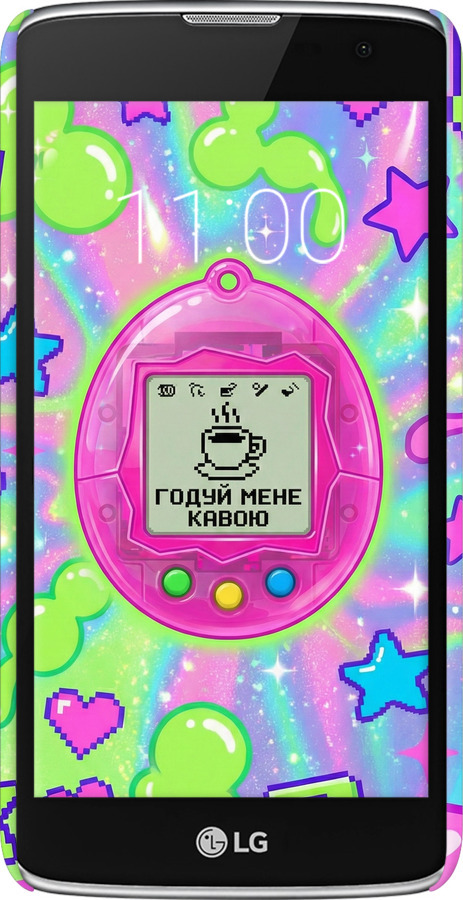 3D пластиковый матовый чехол Y2K Aesthetic Retro Pet: Годуй мене кавою для LG K7 - 6784m-451 изображение 