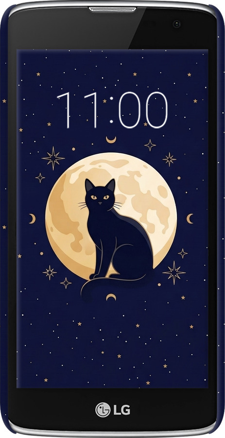 3D пластиковий матовий чехол Cute Cat Celestial/Witchy для LG K7 - 6787m-451 изображение 
