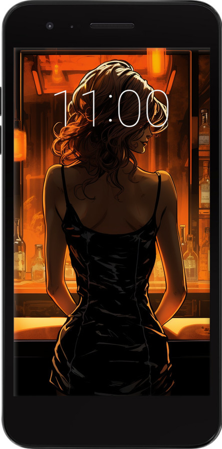 Силіконовий чехол Чохол для телефону Дівчина в барі для LG K8 2018 - 5947u-1384 изображение 
