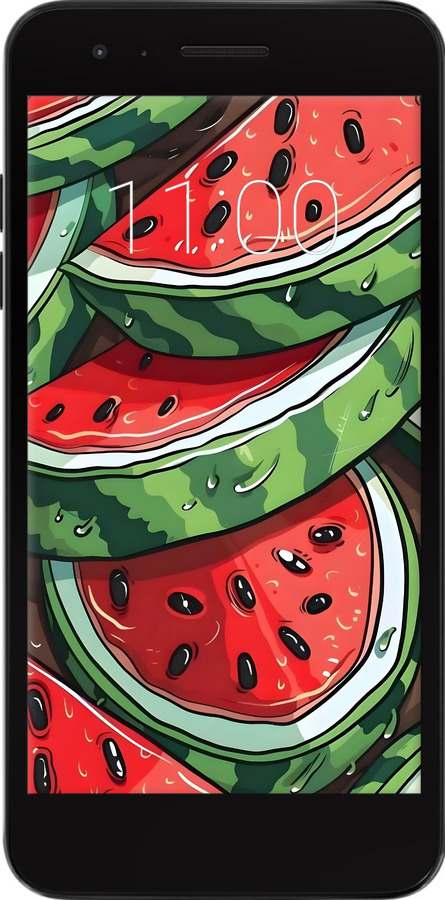 Силиконовый чехол Арбуз для LG K8 2018 - 6315u-1384 изображение 