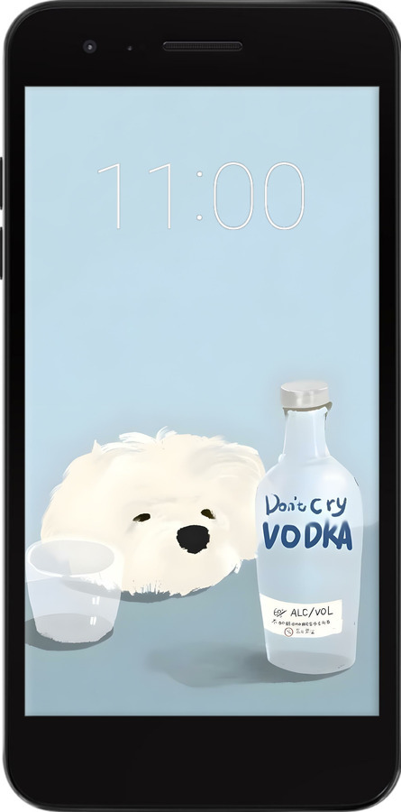 Силіконовий чехол Пес водка для LG K8 2018 - 6368u-1384 изображение 