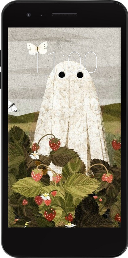 Силиконовый чехол Клубничные поля и привидения для LG K8 2018 - 6426u-1384 изображение 