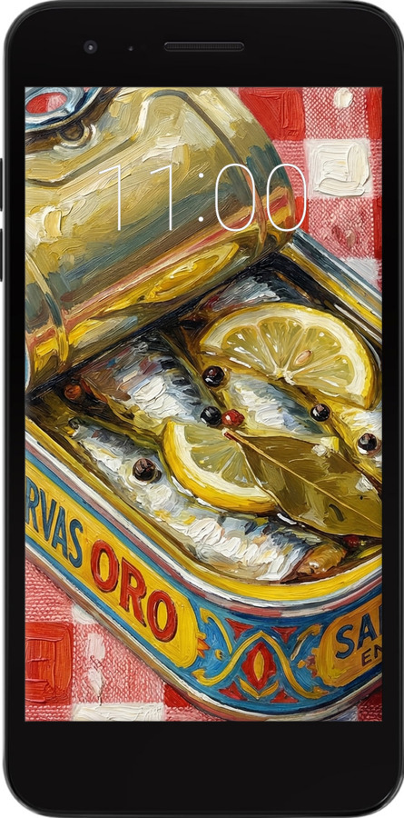 Силиконовый чехол Vintage Sardine Tin Phone для LG K8 2018 - 6772u-1384 изображение 