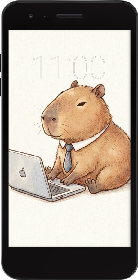 Силіконовий чехол Funny Capybara CEO Working для LG K8 2018 - 6777u-1384 изображение 