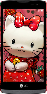 3D пластиковый матовый чехол hello kitty1 для LG Leon H324 - 6036m-403 изображение 