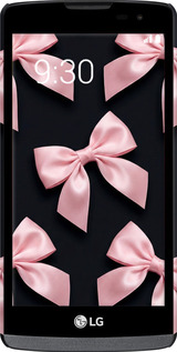 3D пластиковый матовый чехол Coquette Ribbons Dark Coquette для LG Leon H324 - 6767m-403 изображение 