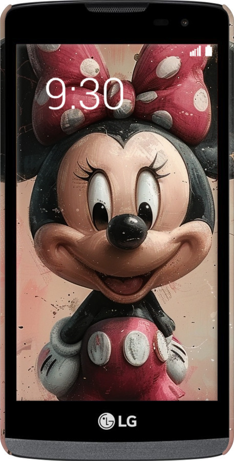 3D пластиковий матовий чехол Minnie Mouse для LG Leon H324 - 6054m-403 изображение 