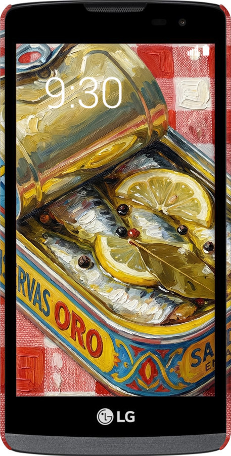 3D пластиковый матовый чехол Vintage Sardine Tin Phone для LG Leon H324 - 6772m-403 изображение 