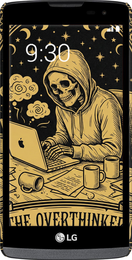 3D пластиковый матовый чехол The Overthinker для LG Leon H324 - 6774m-403 изображение 