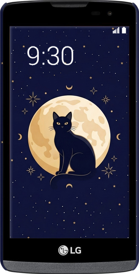 3D пластиковый матовый чехол Cute Cat Celestial/Witchy для LG Leon H324 - 6787m-403 изображение 