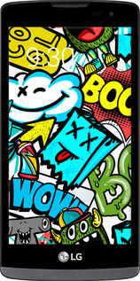 Силиконовый чехол Стикеры v4 для LG Leon H324 - 5508u-403 изображение 