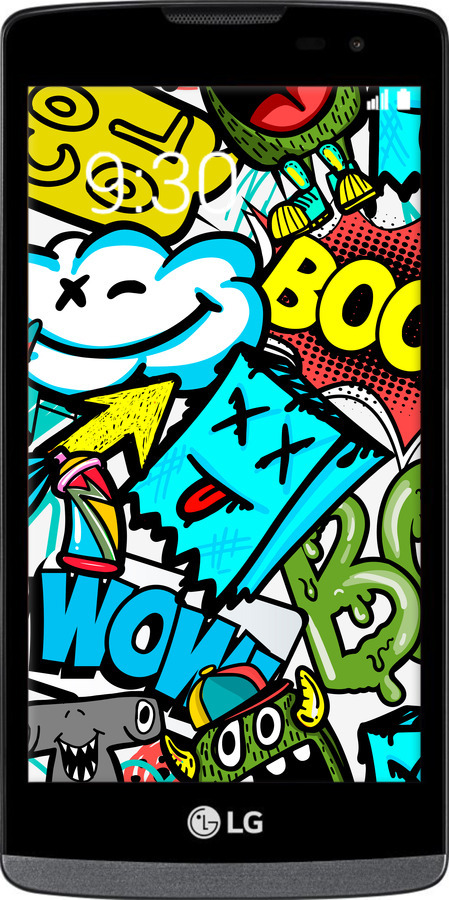 Силиконовый чехол Стикеры v4 для LG Leon H324 - 5508u-403 изображение 