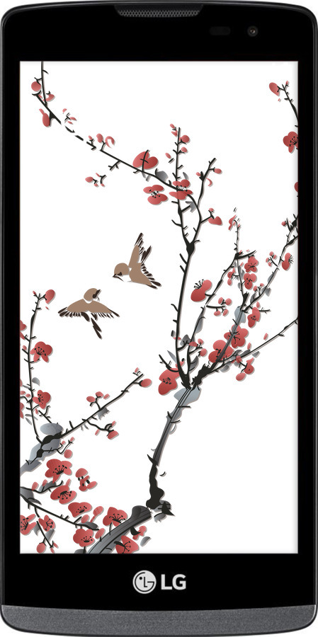 Силіконовий чехол Сакура v2 для LG Leon H324 - 5538u-403 изображение 