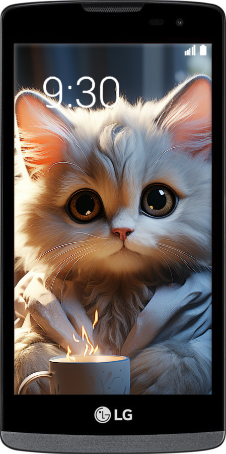 Силиконовый чехол White cat для LG Leon H324 - 5646u-403 изображение 