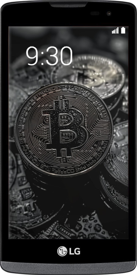 Силиконовый чехол Black Bitcoin для LG Leon H324 - 6090u-403 изображение 