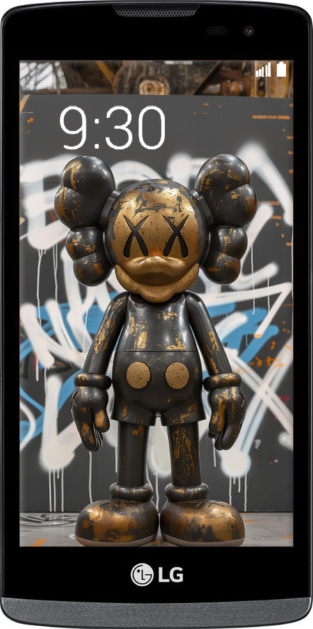 Силиконовый чехол Bronze kaws v3 для LG Leon H324 - 6099u-403 изображение 